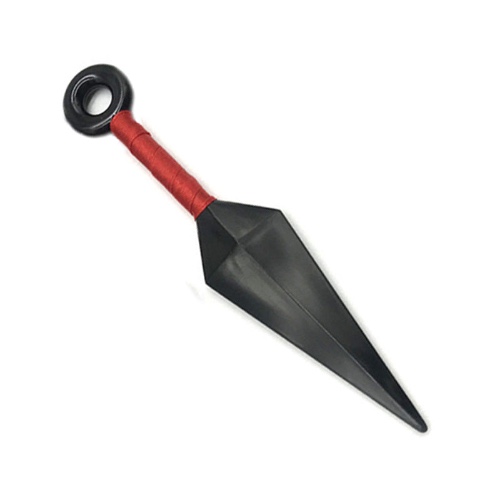 "Hidden Technique" Ninja Tools - Kunai Black Red / Bag