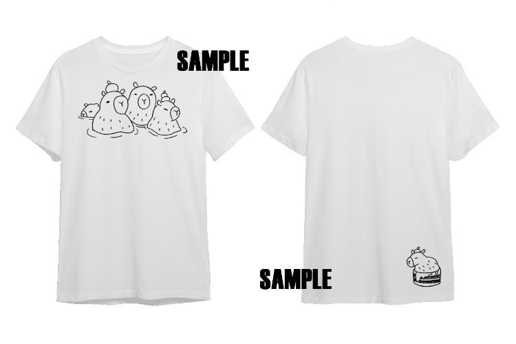 T-Shatsu: Animal Graphic Tees - Capybaras / L