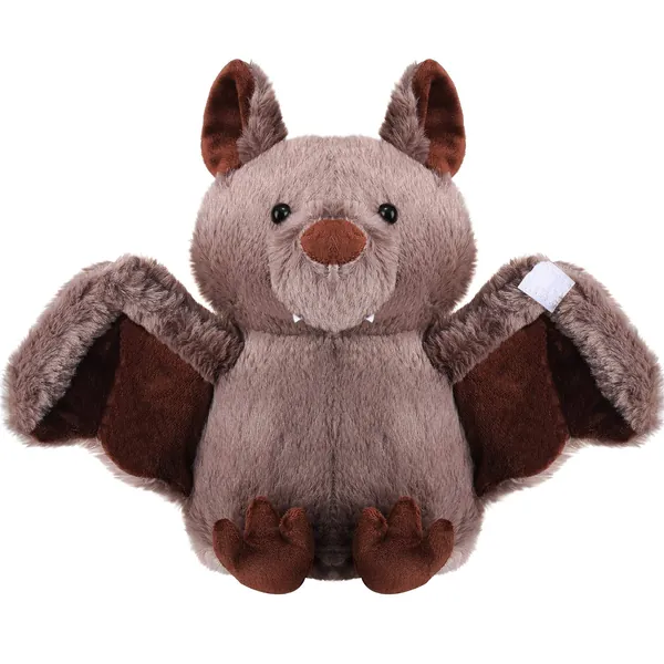 Plush Bat Bashful Stuffed Animal Bat Cute Plush Animal Halloween Furry Doll 11 Inches (Brown) - Brown