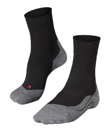FALKE dames RU4 hardloopsokken medium padding anti-blaren vegan voor sport joggen hardlopen sneldrogend ademend katoen functioneel materiaal 1 paar - 39-40 - Zwart Black-Mix 3010