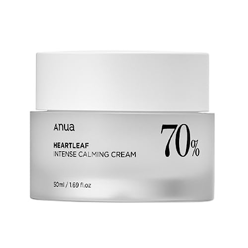 ANUA Heartleaf 70 Intense Calming Cream with Ceramide, Panthenol, Heartleaf extract, Korean Skin care - (50ml /1.69Fl. Oz)