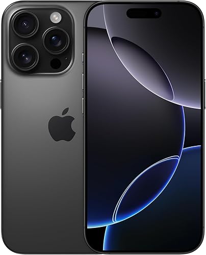 Apple iPhone 16 Pro Max, US Version, 1TB, Black Titanium - Unlocked (Renewed Premium) - 1TB - Black Titanium - Unlocked - Renewed Premium