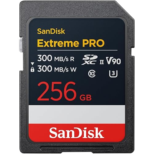 SanDisk 256GB Extreme PRO SDXC UHS-II Memory Card - Up to 300MB/s Read and Write speeds, V90, 8K, 4K UHD, SD Card - SDSDXDM-256G-GN4IN - Read up to 300MB/s - 256GB