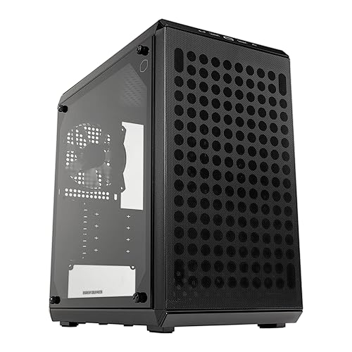 Cooler Master Q300L V2 Micro-ATX Tower, Magnetic Patterned Dust Filter, USB 3.2 Gen 2x2 (20GB), Tempered Glass, CPU Coolers Max 159mm, GPU Max 360mm, Fully Ventilated Airflow (Q300LV2-KGNN-S00) - Q300L V2 Black