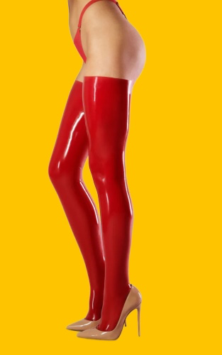 red latex stockings