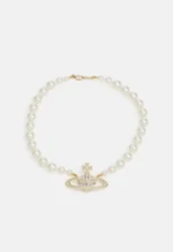 ONE ROW BAS RELIEF CHOKER - Collar - gold-coloured/cream