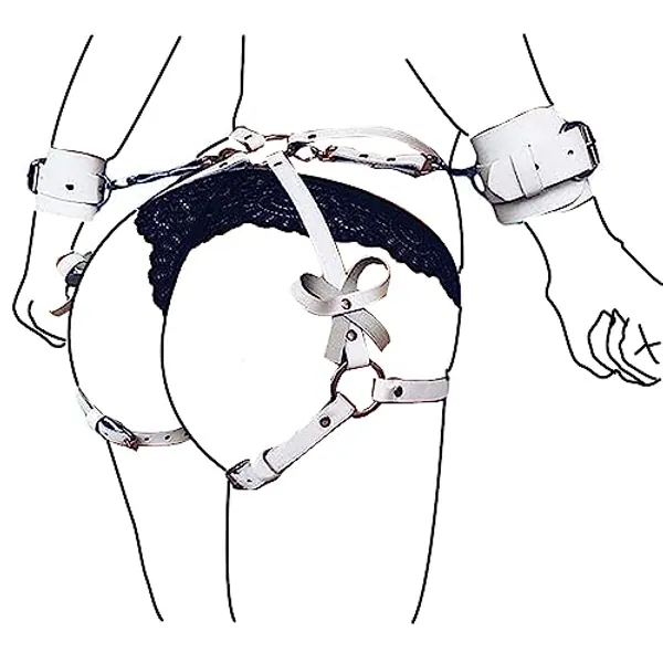 Women Punk Body Harness Belt Waist Lingerie Leg Garters Cage Thigh Party Wave Waist Club Carnival Accessory
