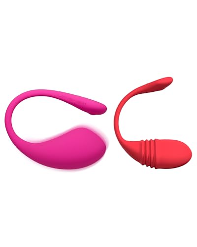 LOVENSE Vulse Vibrator Thrusting & Vibration 2 in 1 Sex Toys, G Spot Stimulator+LOVENSE Lush 3 Bullet Vibrator Remote Control Lush 3 Wireless Vibrator for Women Adult Sex Toys,Rose Pink