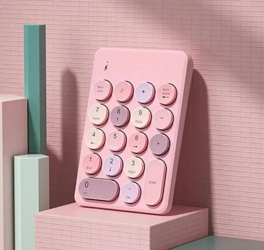 Pink numeric keyboard