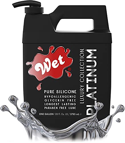 Wet Platinum Silicone Based Lube Gallon Jug