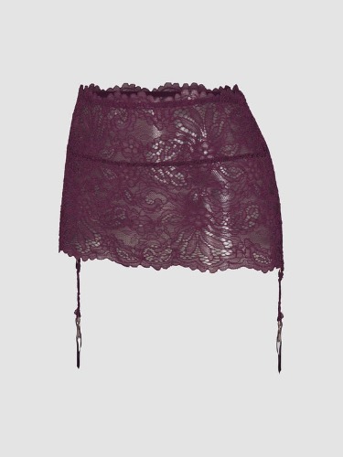 Lace Garter Skirt in Purple | SAVAGE X FENTY