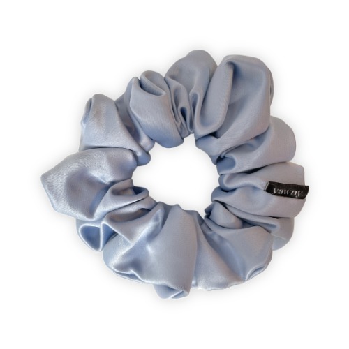 Light Blue Scrunchie (satin) - luxe