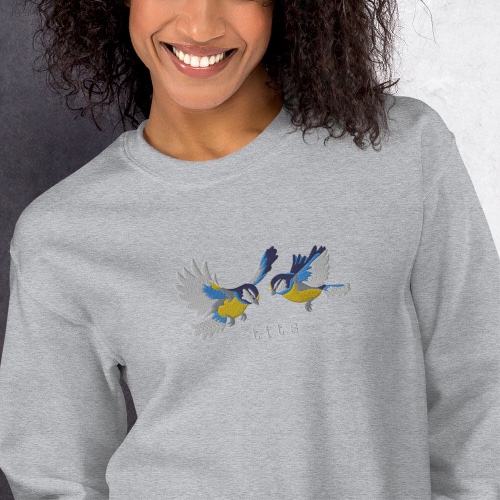 Tits Crewneck Embroidered Sweatshirt | Sport Grey / S
