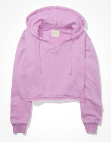 AE Cropped V-Neck Hoodie