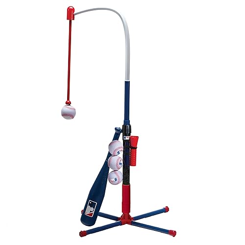 Franklin Sports Grow-with-Me Kids Baseball Batting Tee + Stand Set for Youth + Toddlers - Youth Baseball, Softball + Teeball Hitting Tee Set for Boys + Girls - Grow With Me Tee - MLB Baseball