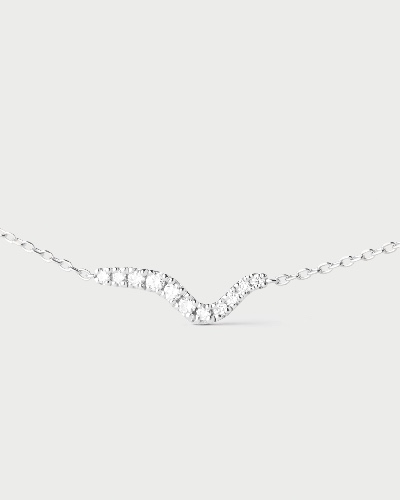 Diamonds and white gold Flow necklace | Default Title