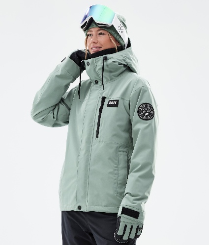 Dope Blizzard W Full Zip Women's Snowboard Jacket Faded Green