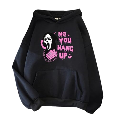 Halloween Hoodie No You Hang Up Scream Winter Unisex Jumper Spring/Autumn Sweatshirt Vintage Harajuku Tops - XL - 8