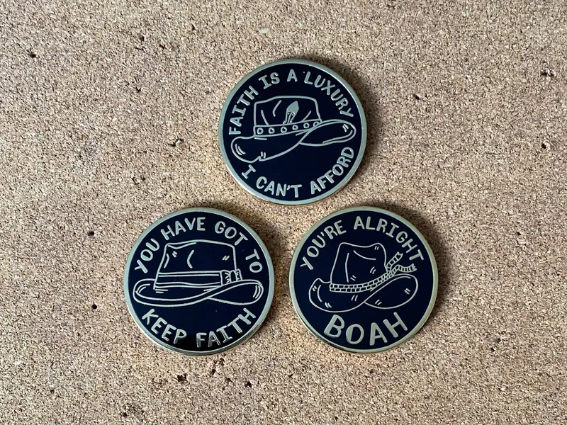 Cowboy Quotes: Hat Enamel Pin Series