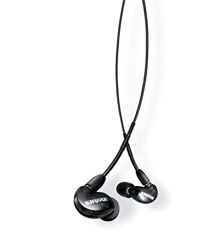Shure SE215 PRO Wired Earbuds - Professional Sound Isolating Earphones, Clear Sound & Deep Bass, Single Dynamic MicroDriver, Secure Fit in Ear Monitor, plus Carrying Case & Fit Kit - Black (SE215-K) - Black