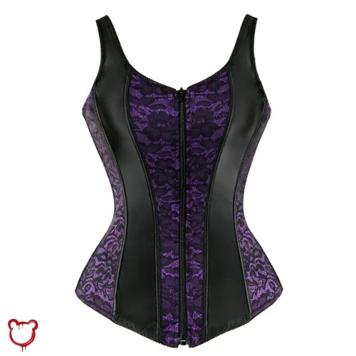 Gothic Black/Purple Corset - Purple / S