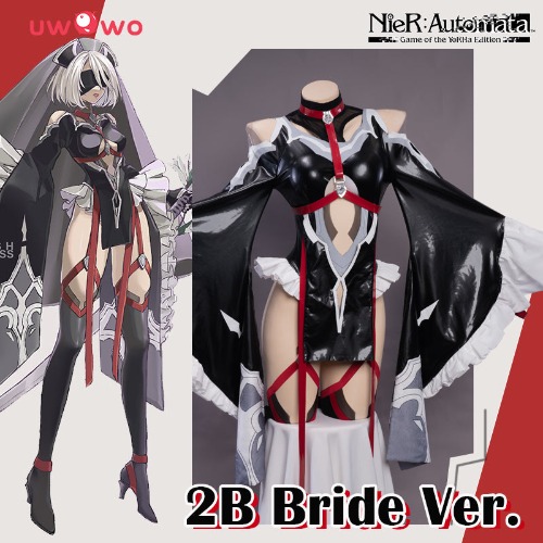 【In Stock】Exclusive Authorization Uwowo X Ailish:  Nier: Automata Fanart Bride Ver. 2B Cosplay Costume | XXXL
