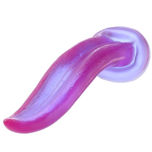 7 Inch Realistic Tongue Dildo with Suction Cup for Auxfun Sex Machine Devices, Thrusting Machines Attachment Smooth Soft Dildo Anal Butt Plug Adult Sex Toys for Women Pleasure - Suction Cup Dildo Tongue shape