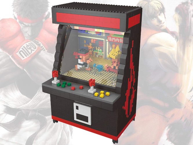 Street Fighter Arcade Game Model Building Block Set 1060pcs - Nano Micro Blocks DIY Toy for Kids (Normal)