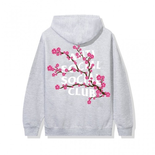Cherry Blossom Grey Hoodie - AntiSocialSocialClub