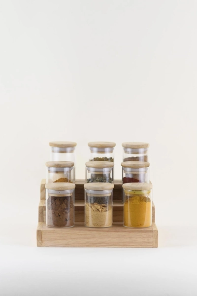 Spice Rack + Spice Jar Set