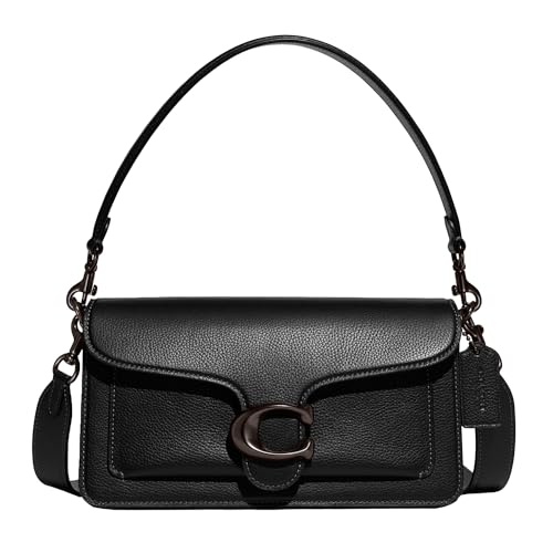 Coach Womens Polished Pebble Leather Tabby Shoulder Bag 26 Refresh - One Size - Polished Pebble Leather/Pewter/Black