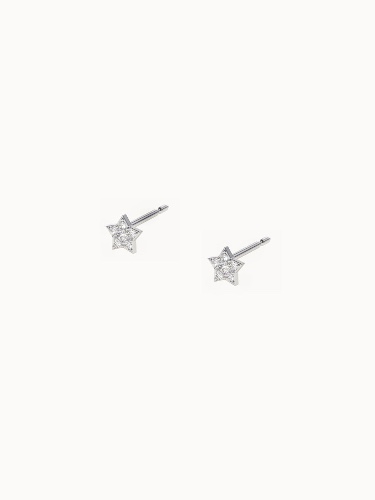 Stellar Diamond Studs - White Gold - Pair (2 Earrings)