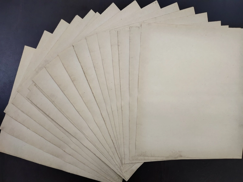 10 pcs Of Old Paper,Indian Vintage Paper,( OP607) Old indian paper, blankAged paper for making painting, drawing, paper for artist
