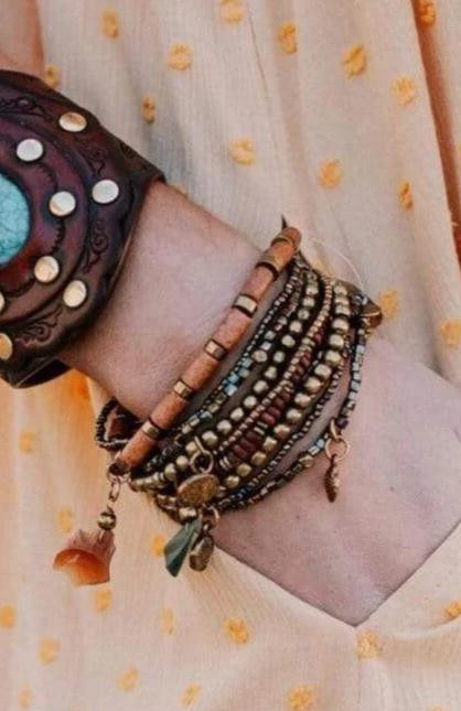 Alyda Boho Bracelet Set - Brown | OS / Brown