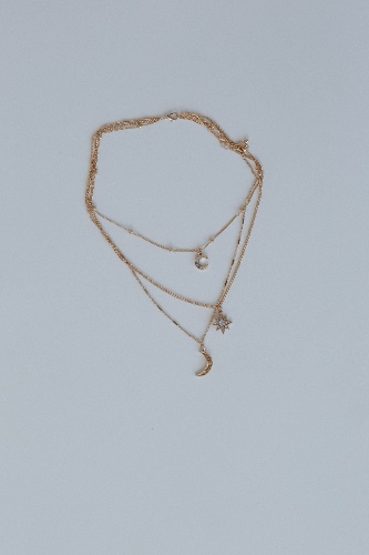 Moonbeam Layered Necklace - Gold | OS