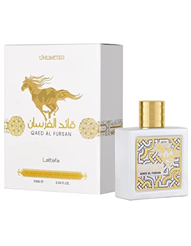 Qaed Al Fursan Unlimited 90ml Eau de Parfum von Lattafa Weiß Edition Parfum Orientalisch für Herren und Damen