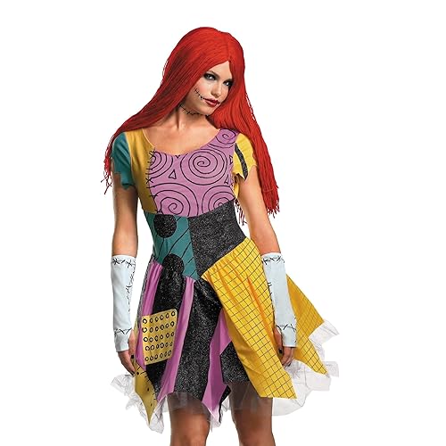Sally Fab Costume, Official Disney The Nightmare Before Christmas Adult Costumes - (8-10)