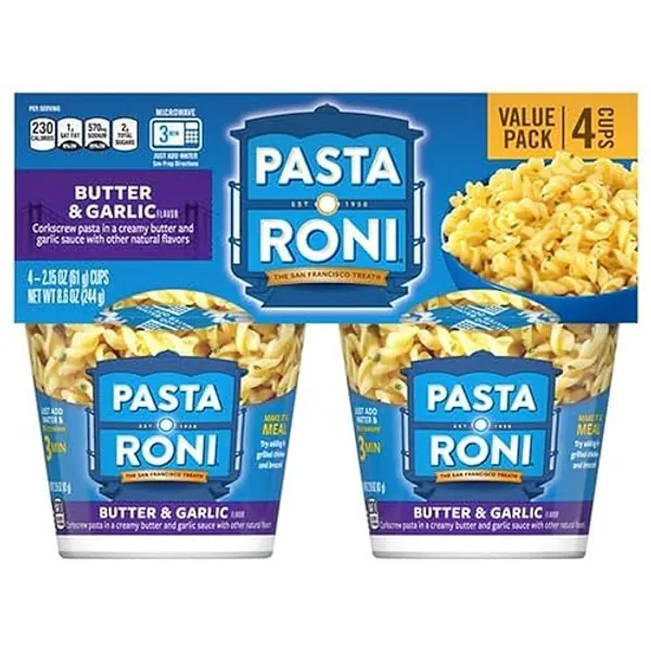 Pasta Roni 4pk Cups - Butter Garlic - 2.13 Ounce (Pack of 4)