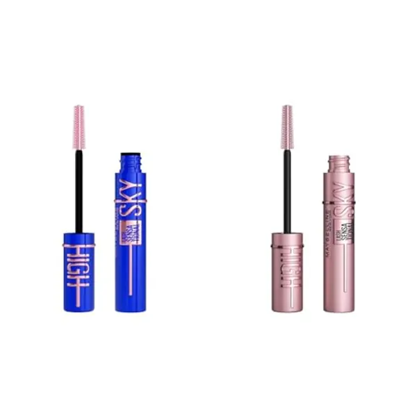 Maybelline Lash Sensational Sky High Mascara 2 Count Bundle with Blue Mist and True Brown
