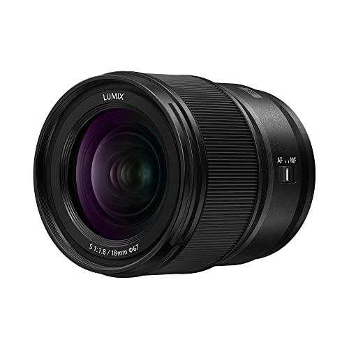 Panasonic LUMIX S Series Camera Lens, 18mm F1.8 L-Mount Interchangeable Lens for Mirrorless Full Frame Digital Cameras - S-S18