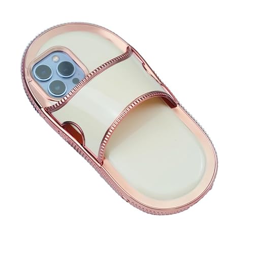 Electroplating Flip-Flops Phone Cases Compatible for iPhone Funny Creative 3D Slippers Case Plating Sandals Phone Cover Case Compatible for iPhone 11/12/13/14/15 Pro - For iPhone14Pro - 25