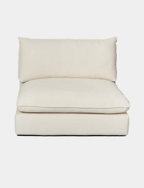 Marcello&Co Aspen Fabric Modular Armless Chair, Natural
