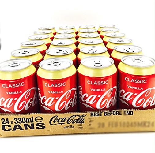 Coca Cola Vanille 24 x 0,33l Dose (Vanilla Coke) - Vanille - 330 ml (24er Pack)