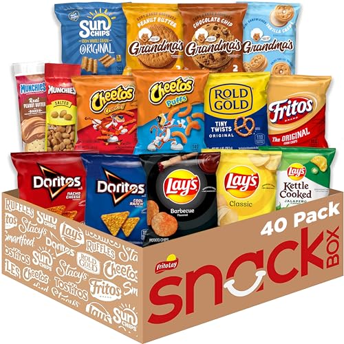 Frito Lay Ultimate Classic Snacks Package, Variety Assortment of Chips, Cookies, Crackers, & Nuts, (Pack of 40) (Packaging May Vary) - Classic Snack Pack - 1 Count (Pack of 1)