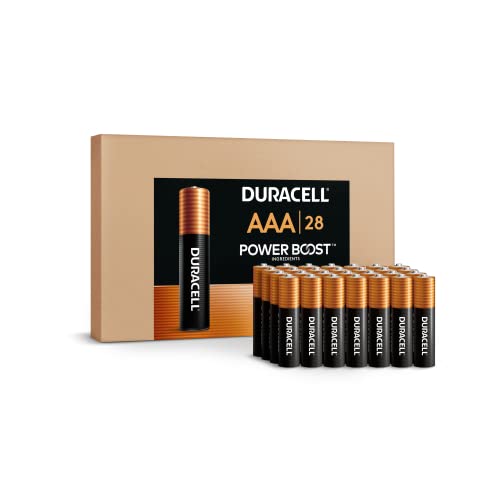 Duracell Coppertop AAA Batteries, 28 Count Pack Triple A Battery with Power Boost Ingredients, Long-lasting Power Alkaline AAA Battery for Household and Office Devices (Ecommerce Packaging) - AAA - 28 Count (pack of 1)