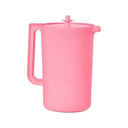 Tupperware Heritage 1 Gallon Pitcher in Soft Candy - Dishwasher Safe & BPA Free - Pink