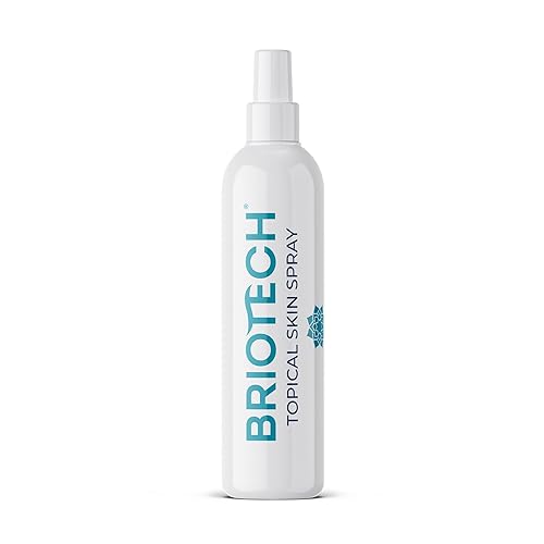 BRIOTECH Topical Skin Spray, Hypochlorous Acid Spray for Body & Face, Eyelid Cleanser, HOCl Facial Mist, Support Against Irritation, Calm Redness, Soothe Foot & Scalp, Stocking Stuffer, 8 fl oz, 1 ct - 8 Fl Oz (Pack of 1)
