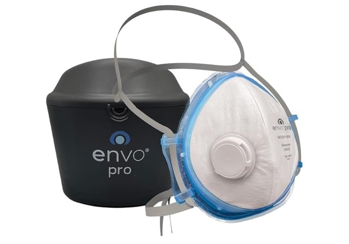 Envo Pro Respirator Kit including Headgear, 3 Individually Packaged Filters, Storage Case for Provided Accessories - N99