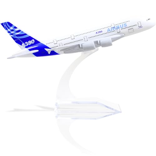 QIYUMOKE Airbus A380 Prototype 1/400 Diecast Metal Airplane Model with Stand Sky Jumbo Airliner Alloy Model Kit for Aviation Enthusiast Gift - D. Airbus Prototype