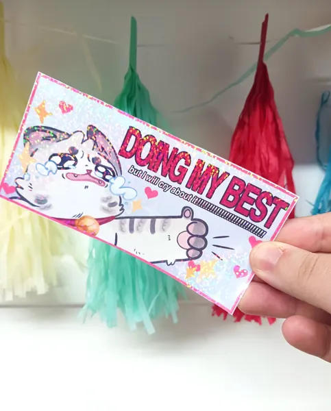 Doing my best! But I'll Cry About it! Sticker